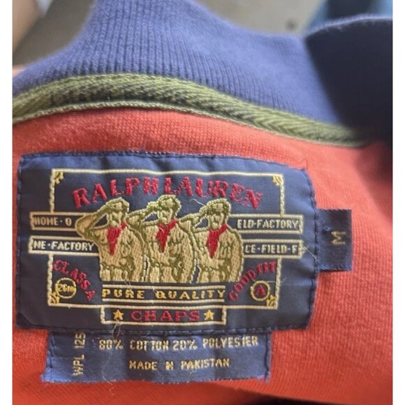 Vintage Ralph Lauren Sweater Mens Sz M Sailor Fair Isle Multicolor Patch Chaps - Picture 12 of 15